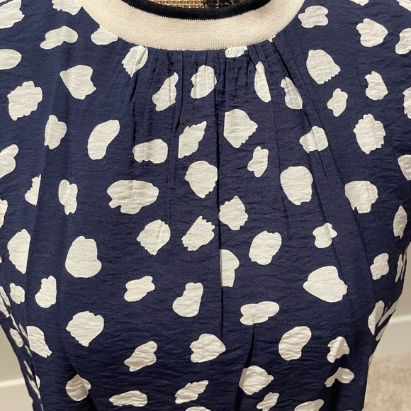 Navy Spotted Blouse by THML - Picture 6 of 12